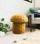 Modern Mushroom Ottoman in Wool Ochre Dot For Sale - Image 3 of 13