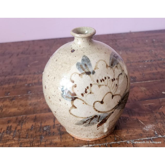 1970s Vintage Hand Thrown Studio Stoneware Art Vase, Possibly Japanese, 1970s For Sale - Image 5 of 9