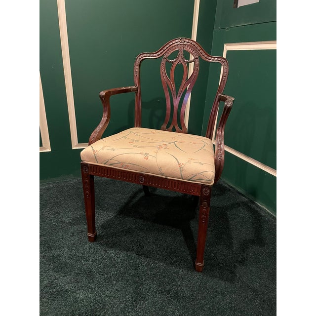 Mid 20th Century Vintage Mahogany Elbow Chair – Chippendale Revival Elegance – Circa 1920s For Sale - Image 5 of 11