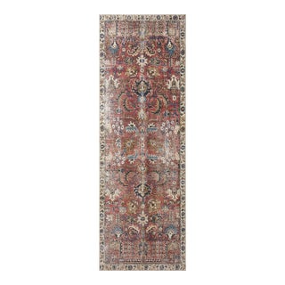 Chris Loves Julia x Loloi Jules Merlot / Multi 2'-6" x 9'-6" Runner Rug For Sale