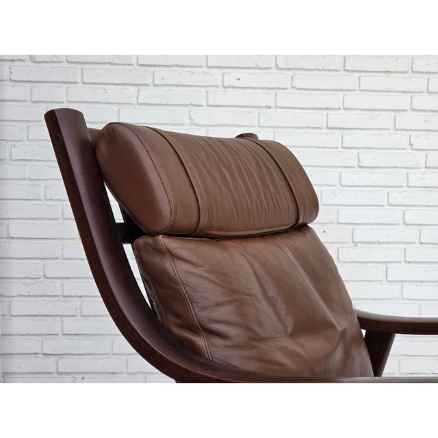 Brown Danish Model GE530 Highback Lounge Chair by H.J. Wegner for Getama, 1970s For Sale - Image 8 of 18