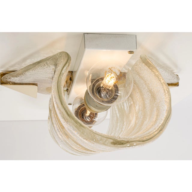 1960s Large German Vanity Angular Murano Glass Sconces by Hillebrand, 1960s, Set of 2 For Sale - Image 5 of 13