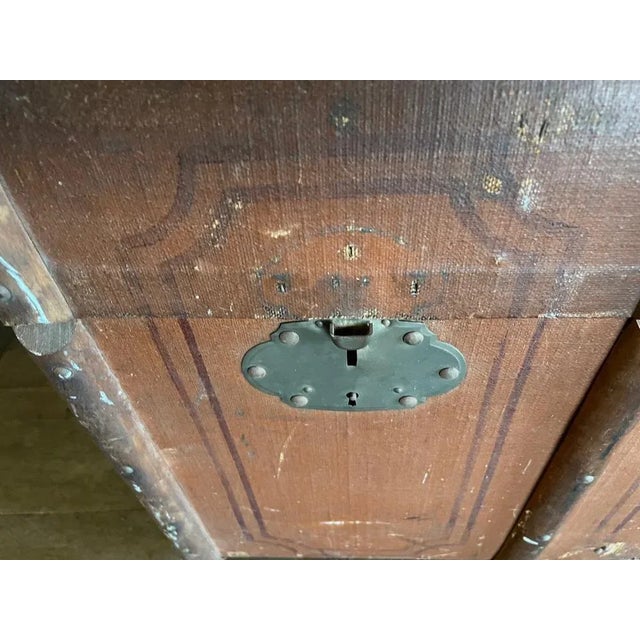 Wood Brown Beech Transport Trunk For Sale - Image 7 of 10