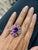 7.87 Carat Natural Amethyst Sapphire and Diamond Rose Gold Cocktail Ring **This ring has our heart** Truly one-of-a-kind...