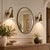 Brass Cone Wall Sconces Handcrafted Wall Lamp With Curved Arms and Tapered Shades - Pair For Sale - Image 4 of 8