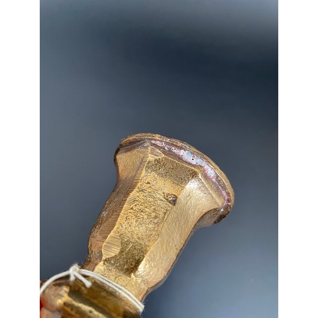 Vintage Brass Octagonal Column Candlesticks For Sale - Image 12 of 12