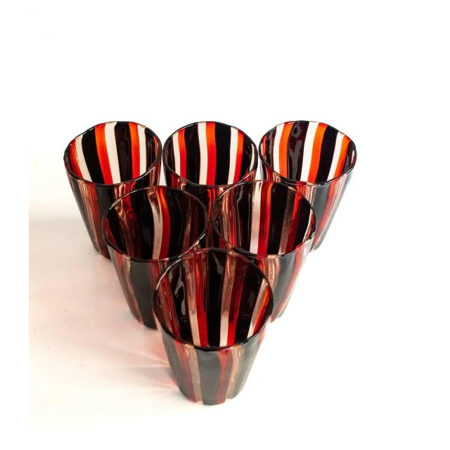 Black Tequila Glasses in Murano Glass by Mariana Iskra, Set of 6 For Sale - Image 8 of 16