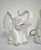 Mid-Century Modern Vintage Table Lamp and Decorative Objects in White Ceramic, Italy, 1970s, Set of 3 For Sale - Image 3 of 12