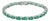 9.2 Carats Green Onyx & Cz Cocktail Tennis Bracelet in 925 Silver For Sale