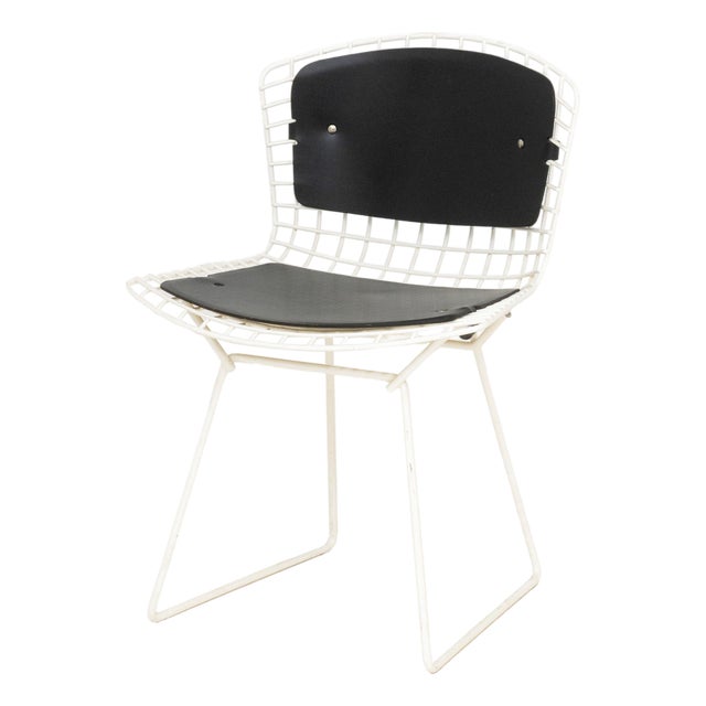 Harry Bertoia Style Vintage Modern Wire Side Chair For Sale