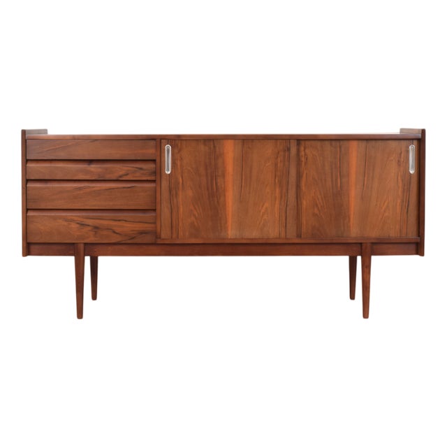 Mid-Century Polish Walnut Sideboard from Bytom Furniture Factory, 1960s For Sale