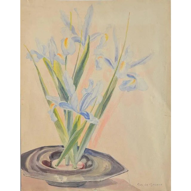 Japanese Water Lilies by Cordelia De Gavere For Sale