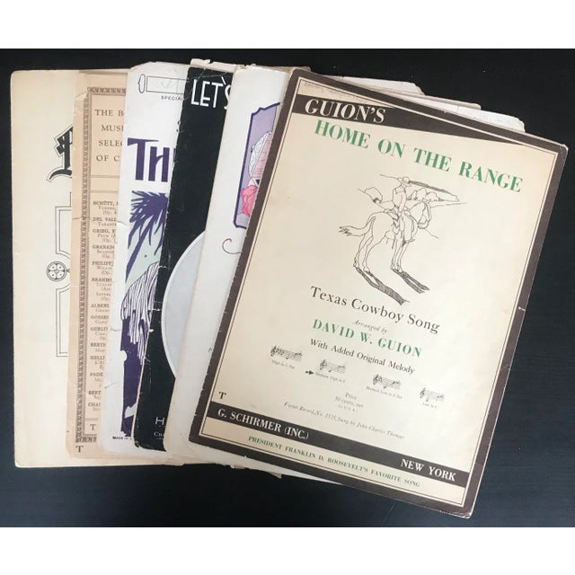 1930's American Music Sheets (Set of 6), Home on the Range For Sale - Image 11 of 13