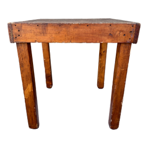 Antique Early 20th Century Handmade Wooden Rustic Farmhouse Style Accent Table/Stool
