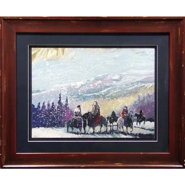 1990s Earl Biss "Mountain Crows" Limited Edition Serigraph Framed on Paper Hand Signed For Sale - Image 5 of 5