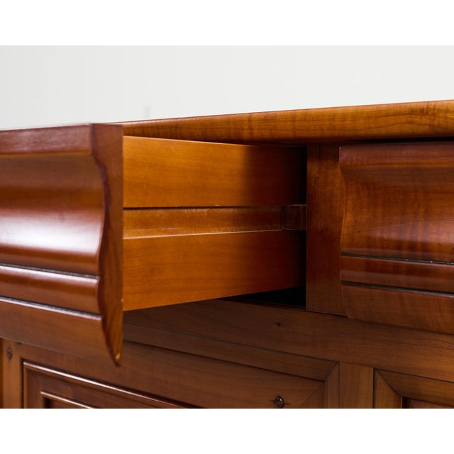 Grand French Louis Philippe Style Fruitwood Sideboard Enfilade For Sale - Image 11 of 12