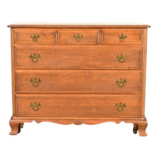 Chippendale Solid Maple Dresser or Chest of Drawers by Kling, Circa 1960s For Sale