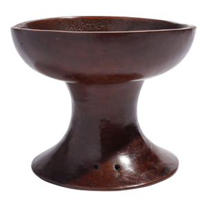 Traditional Balinese Turned Pedestal Hardwood Toraja Cup, 1900's