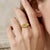 Not Yet Made - Made To Order Peridot Starburst Engraved Signet Ring • Celestial Gemstone Statement Ring • August Birthstone Gift Us 7 For Sale - Image 5 of 6