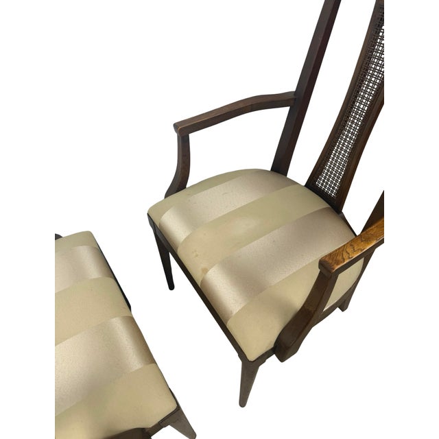 Pair of Mid-Century High-Back Cane Dining Armchairs, Stamped Denmark For Sale - Image 14 of 18