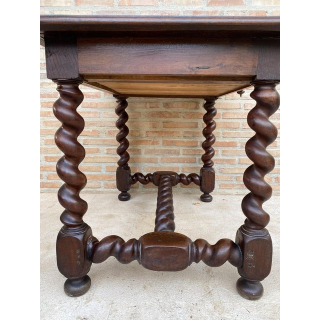 Antique French Walnut Worktable For Sale - Image 9 of 15