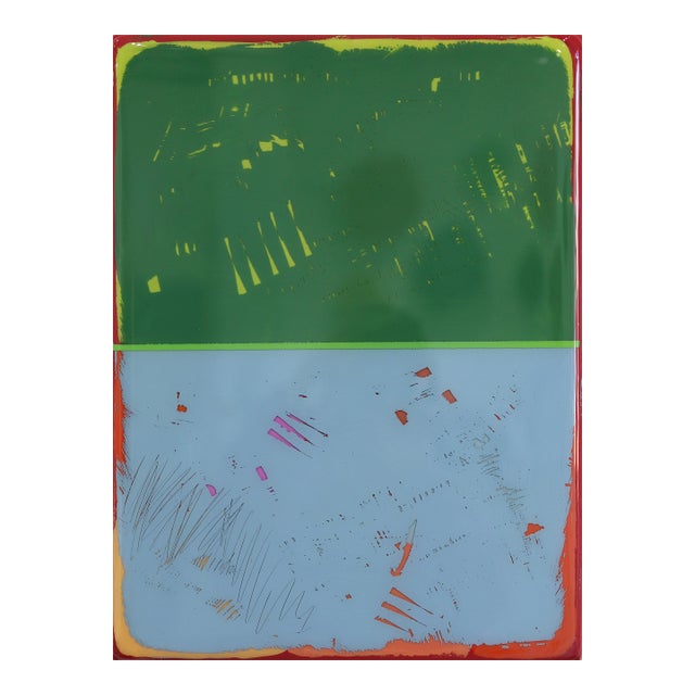 The Window 368 - Modern Shiny Resin Minimalist Earthy Cool Dual Tone Artwork by Ricky Hunt For Sale