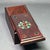 Brown Rosewood Box With Turquoise & Gem Inlay - Chinese Jewelry Storage Chest For Sale - Image 8 of 9