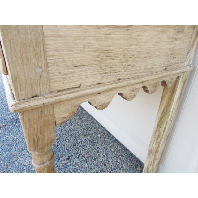 Antique English Weathered and Bleached Oak Dresser Base For Sale - Image 9 of 18