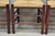 Red Primitive Rustic Ladder Back Woven Rush Seat Dining Side Chairs - Set of 6 For Sale - Image 8 of 14