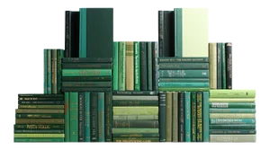 Decorative Books - Boxwood Book Wall - Set of 75 Green Books