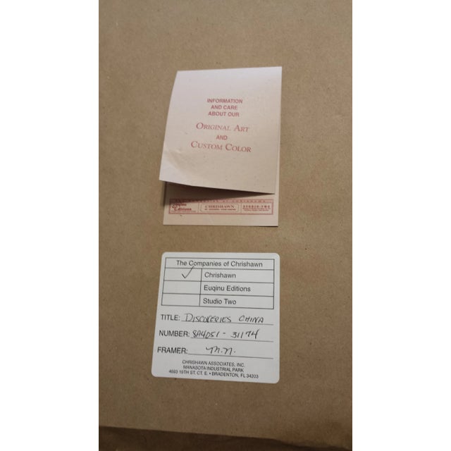 Wood Framed Chinese Artifact Wall Art For Sale - Image 7 of 7