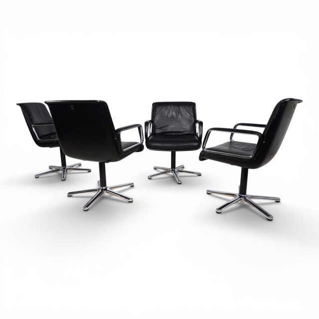 1970s Delta Swivel Chairs by Delta Design for Wilkhahn, 1970s, Set of 4 For Sale - Image 5 of 18