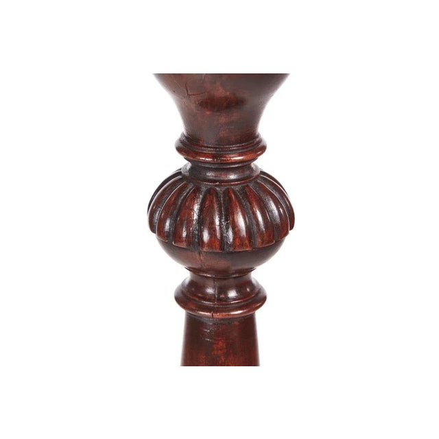 Antique Carved Mahogany Torchere For Sale - Image 6 of 10