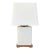 Vintage Lauren Ralph Lauren White Crackle Ceramic Square Table Lamp For Sale