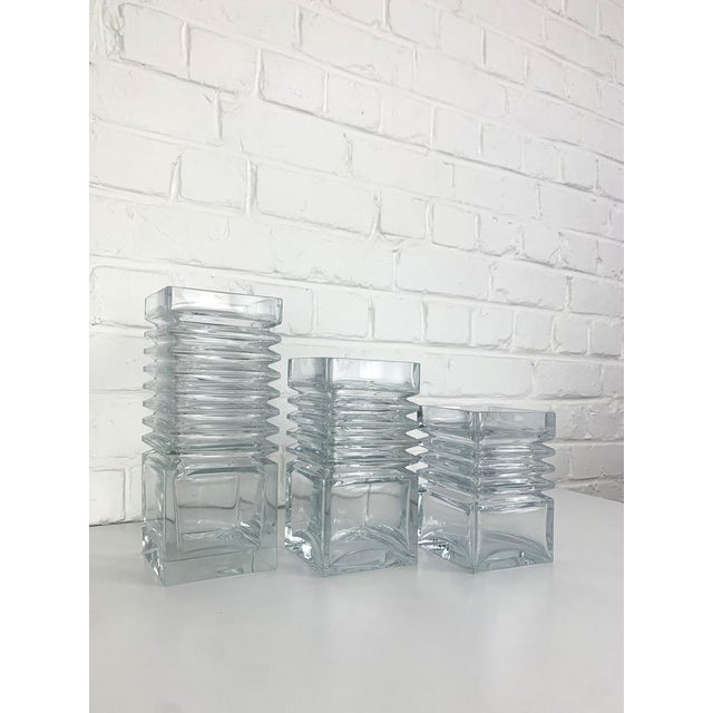 Accordion Vases by Tamara Aladin for Riihimäki Lasi, Finland, 1971, Set of 3 For Sale - Image 14 of 15
