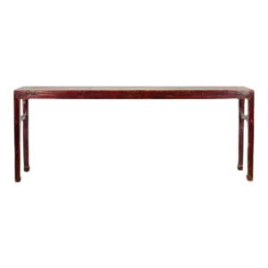19th Century Chinese Qing Dynasty Altar Console Table with Original Lacquer
