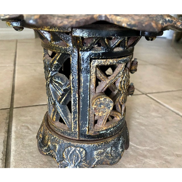 Pair Antique Chinese Iron Pagoda Garden Candle Lanterns For Sale - Image 9 of 13