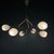 Metal Mid-Century Chandelier with Opaline Glass from Stilnovo, Italy, 1960s For Sale - Image 7 of 18