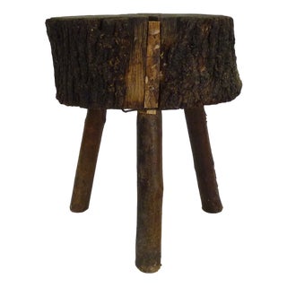 Tripod Milking Stool in Oak, France, 19th Century For Sale