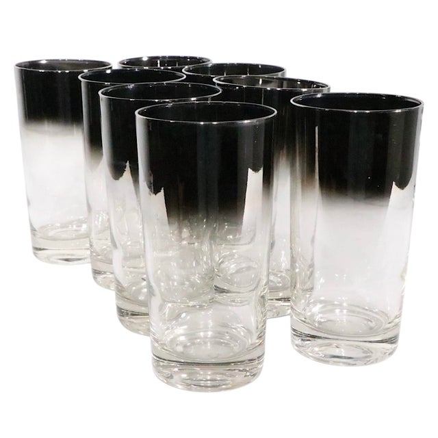 Mid 20th Century Mid 20th Century Mid Century Queens Lusterware Silver Fade Drink Caddy Set - Dorothy Thorpe Style For Sale - Image 5 of 13