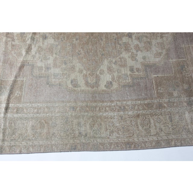 Vintage Turkish Oushak Rug – Faded Floral Medallion in Soft Neutrals - 5' X 8' 7'' For Sale - Image 12 of 12