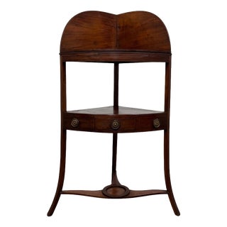 Antique 19th Century Georgian Mahogany Corner Stand For Sale