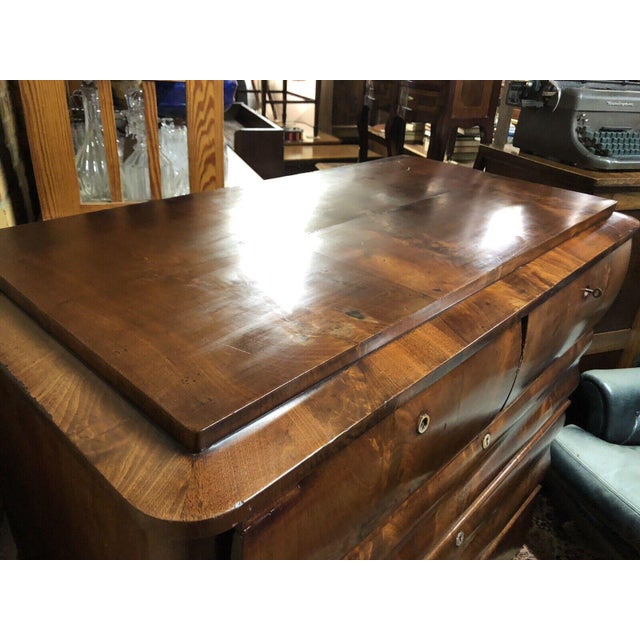 Antique Biedermeier Mahogany Chest of Drawers, 1860s For Sale - Image 6 of 13