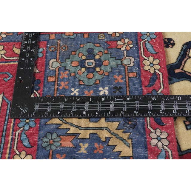 Textile Vintage Turkish Heriz Rug, 09'00 X 11'11 For Sale - Image 7 of 10