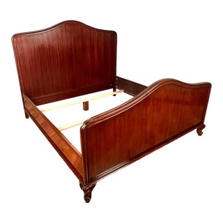 Late 20th Century Polo Ralph Lauren French Provincial Empire Mahogany King Size Bed For Sale