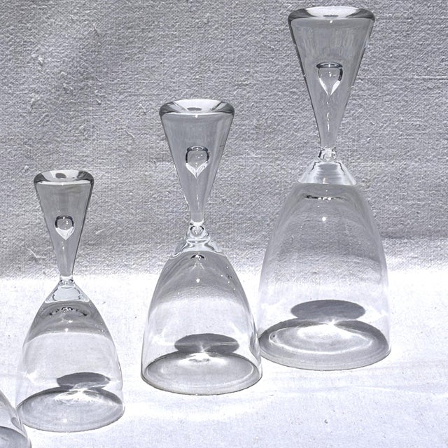 1980s 1980s Holmegaard Princess Crystal Stemware by Bent Severin Denmark - Set of 12 For Sale - Image 5 of 10