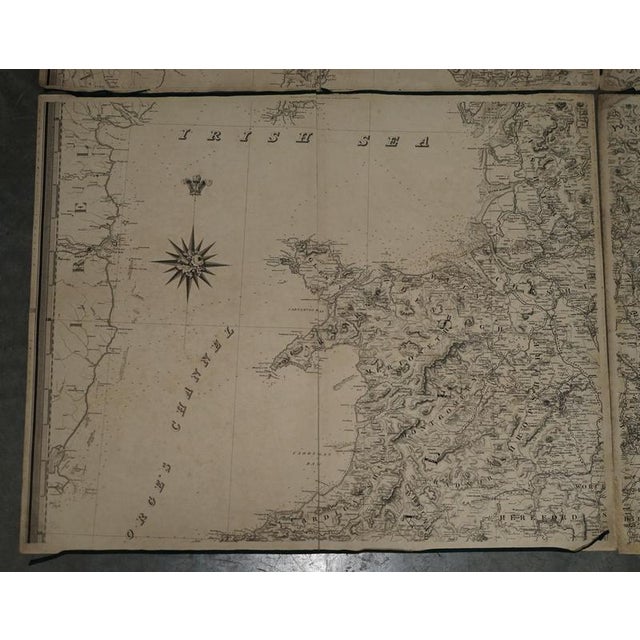 Beige Large Inland Navigation Map of Canals and Railroads, 1830 For Sale - Image 8 of 18