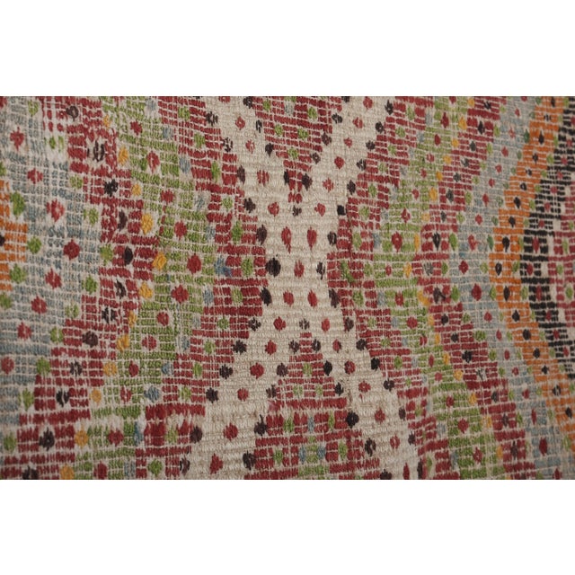 Vintage Turkish Flat-Weave Jajim Kilim Rug 6'8'' X 10'4'' For Sale - Image 6 of 12