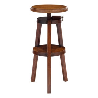 French 19th Century Solid Walnut Tripod Pedestal Stand, Circa 1890 For Sale