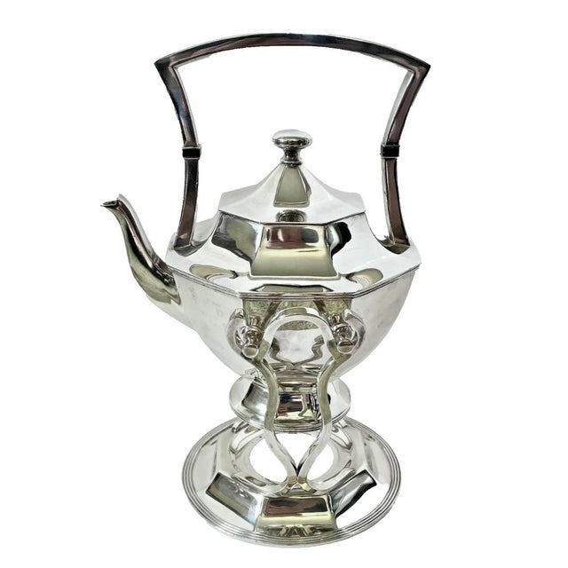 1920s Fine Art Deco Era Gorham Silverplate “Plymouth” Coffee & Tea Set - 6 Piece For Sale In Greenville, SC - Image 6 of 8
